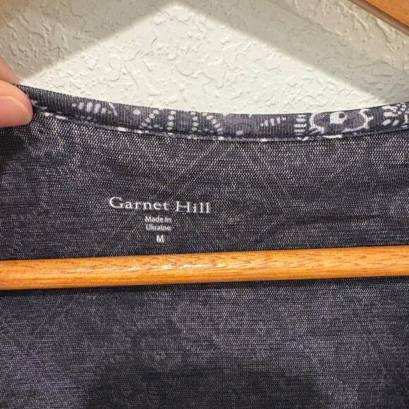 Garnet Hill Brianna Surplice Knit Dress Women's Medium A-Line V-neck - Picture 5 of 7